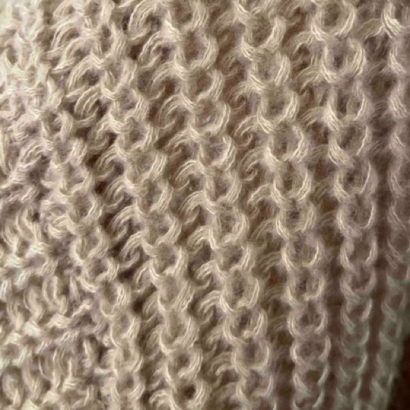 New Open Front Duster Cardigan Oversized Pointelle Drop Shoulder Khaki Knit Cozy - Picture 12 of 16